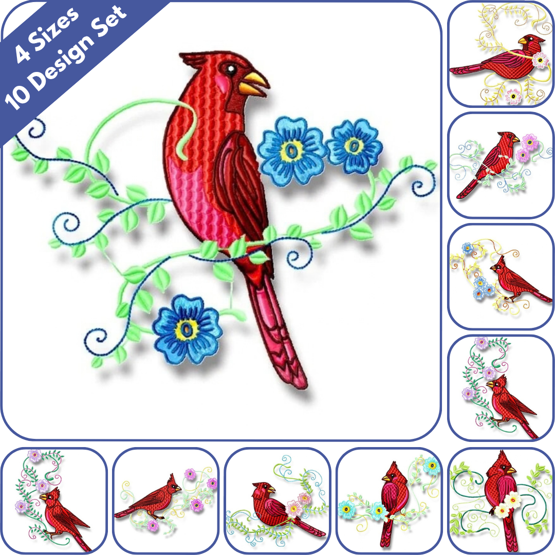 Cardinal Floral Set