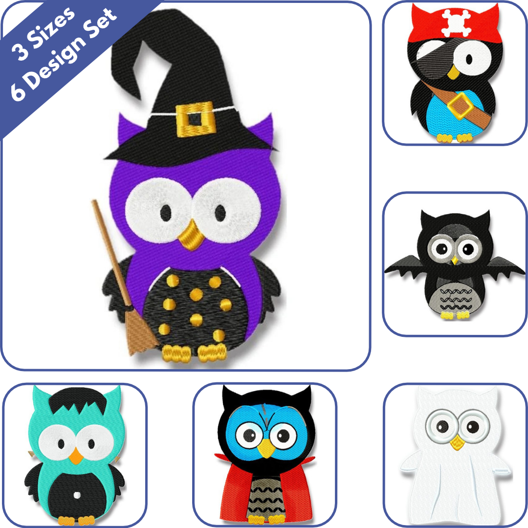Halloween Owls Set