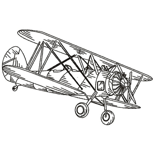 Airplanes Black Work Set