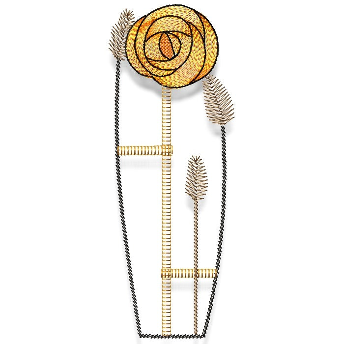 Art Deco Rose Golden