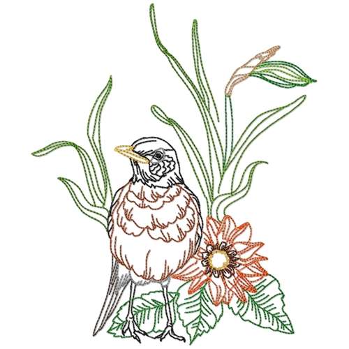 Black Birds Line Work Set