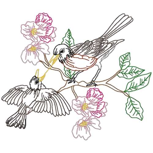 Black Birds Line Work