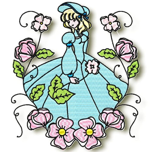 Blossom Girls machine embroidery