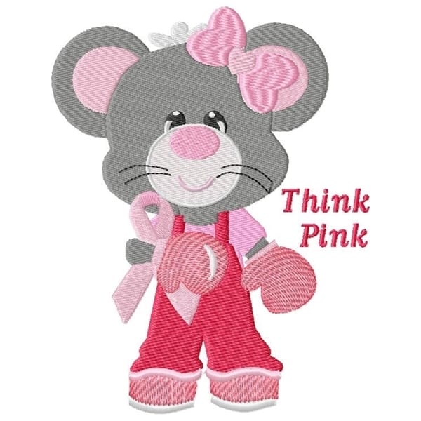 Breast Cancer Ribbon Mouse