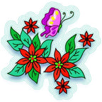 Butterfly on Flowers