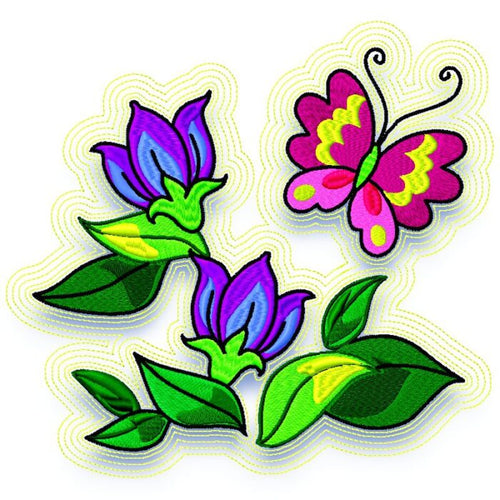 Butterfly on Flowers