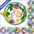 Butterfly Flower Circles Set