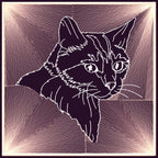Cat Reversed Silhouette