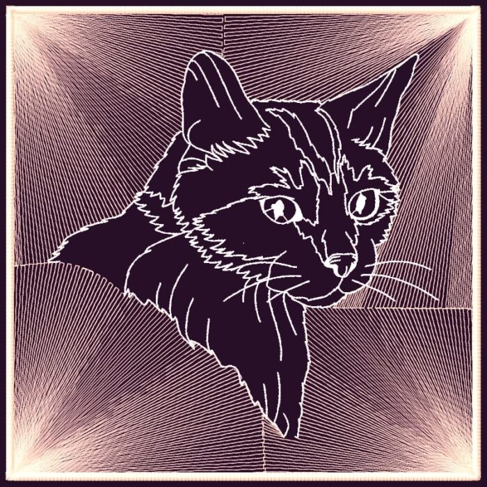 Cat Reversed Silhouette