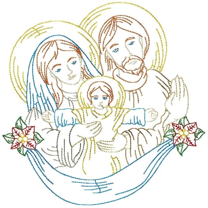 Christmas Colourline no 1 machine Embroidery
