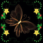 Christmas butterflies line work