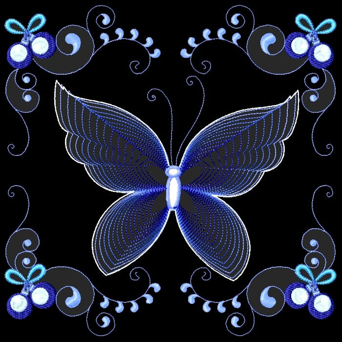 Christmas Butterflies Line Work