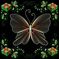 Christmas Butterflies Line Work