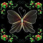 Christmas Butterflies Line Work