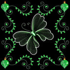 Christmas Butterflies Line Work