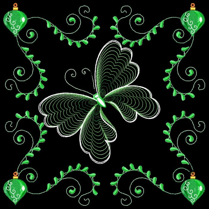 Christmas Butterflies Line Work