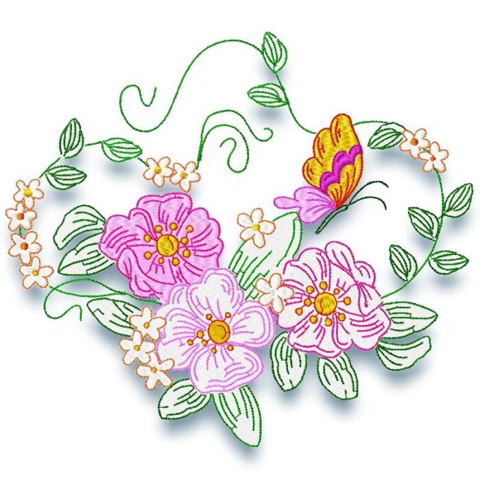 Colour Line Butterflies Floral