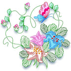 Colour Line Butterflies Floral