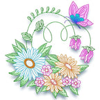Colour Line Butterflies Floral
