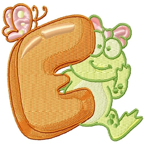 Cute Froggie Alphabet E