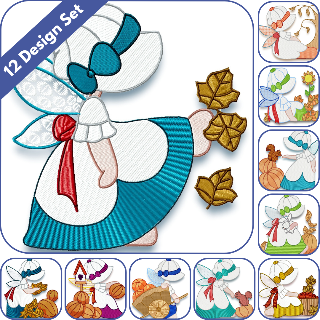Fall Time Sunbonnets Set