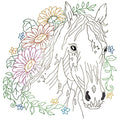 Floral Horses Line Work