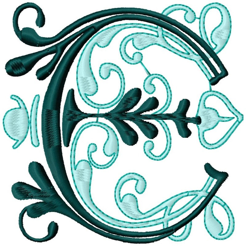 Flourish Alphabet Satin