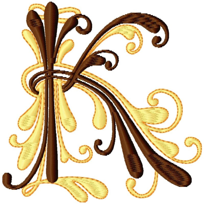 Flourish Alphabet Satin
