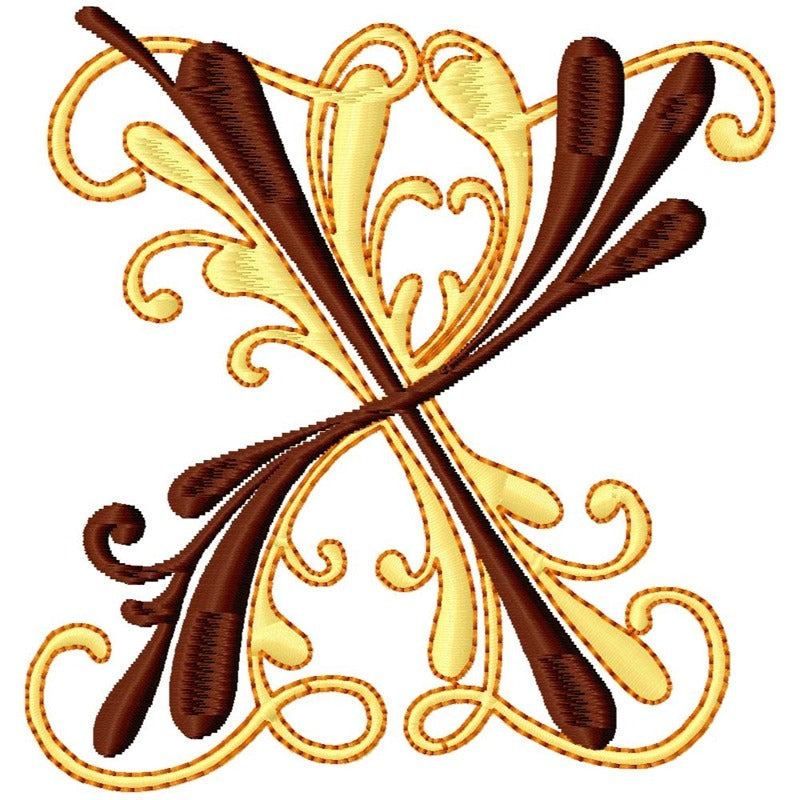 Flourish Alphabet Satin