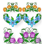 Flower Corners and Borders machine embroidery