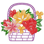 Flower Baskets Line Work