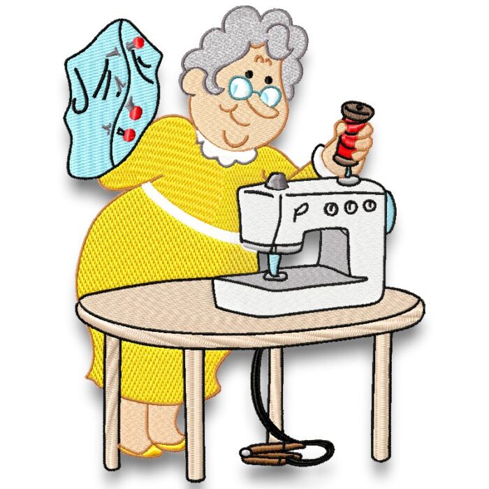 Grandma Sewing