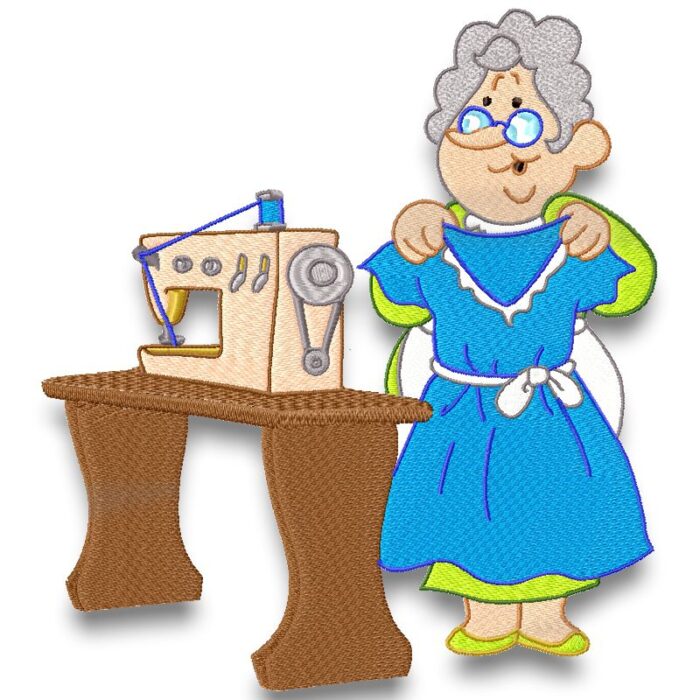 Grandma Sewing