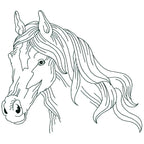 Horses Linework machine embroidery