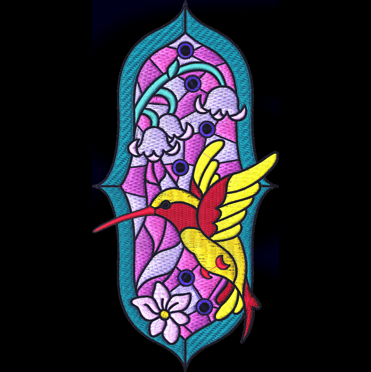 Stained Glass Hummingbirds