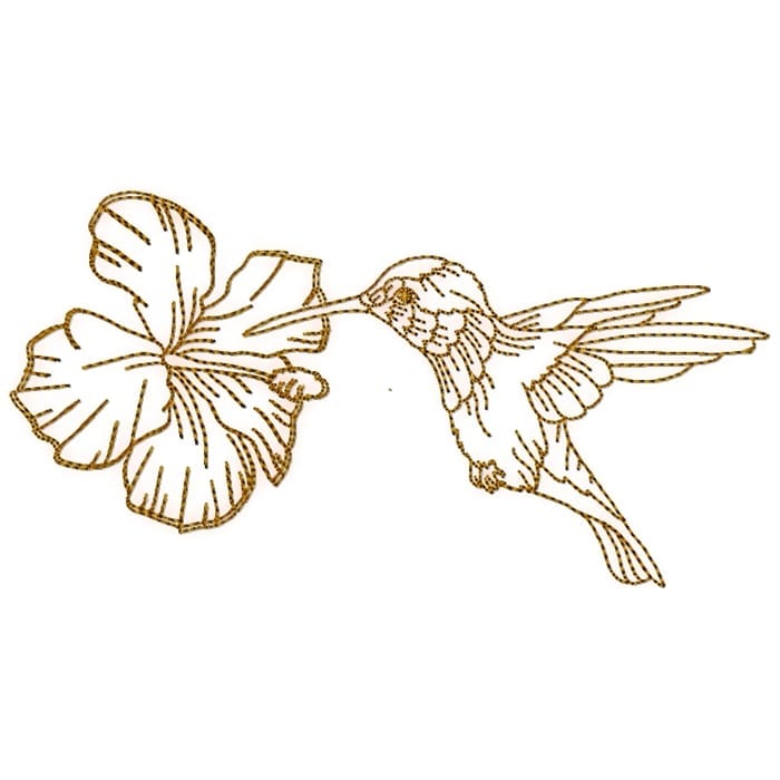 Hummingbirds Linework