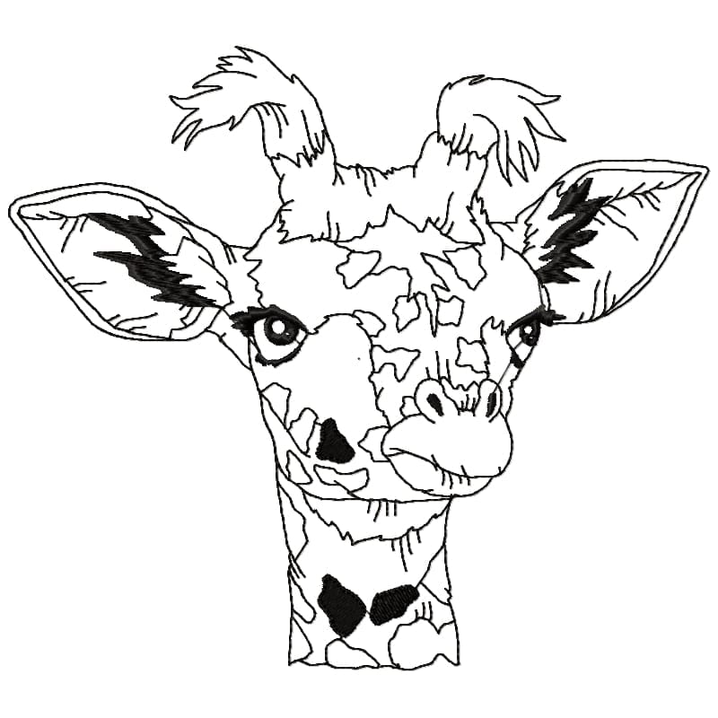 Impressive Giraffe Machine Embroidery