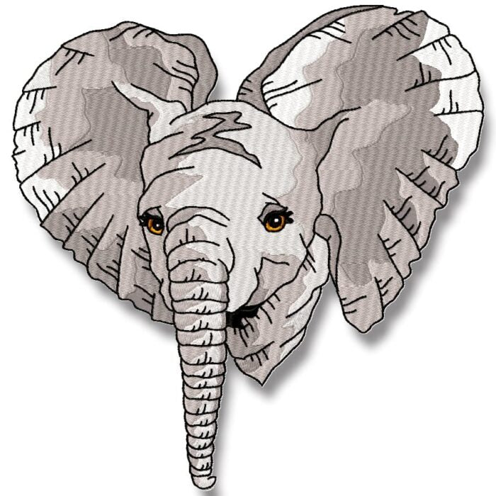 Impressive Elephants Machine embroidery