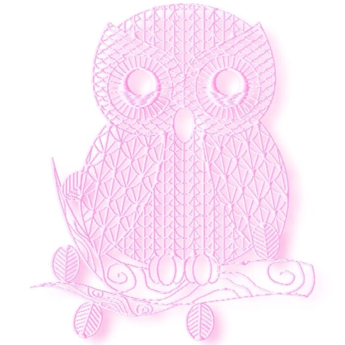 Lacey Owls Machine Embroidery