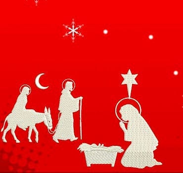 Nativity Silhouettes machine embroidery