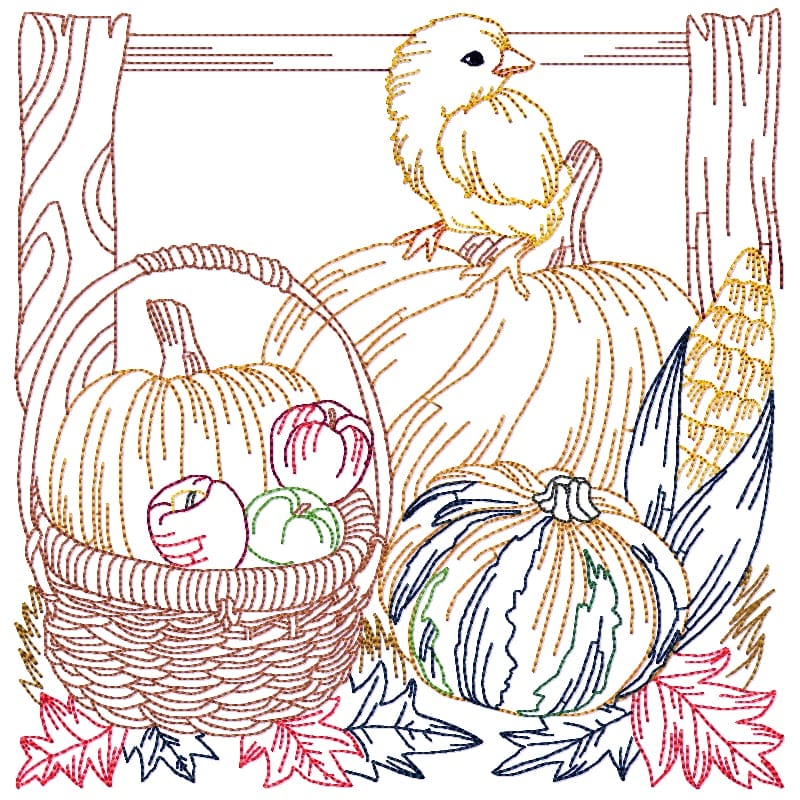 On The Farm Colour linework 2
