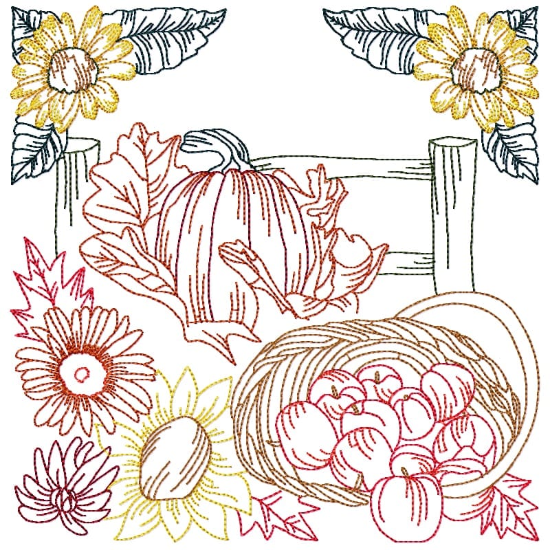 On The Farm Colour linework 2