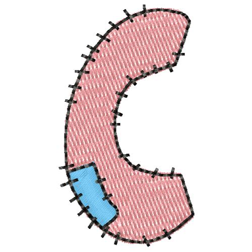 Patch Alphabet C D