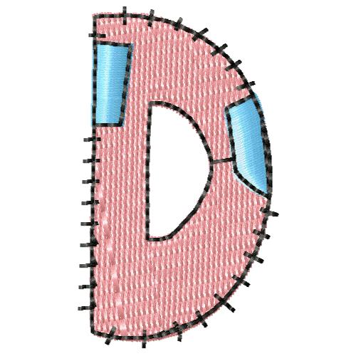 Patch Alphabet C D