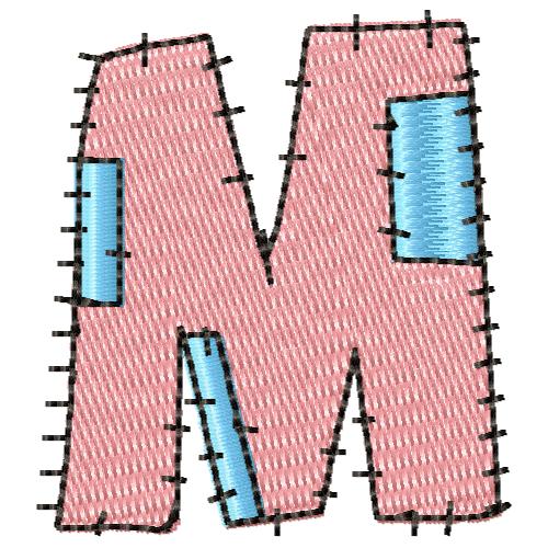 Patch Alphabet M N