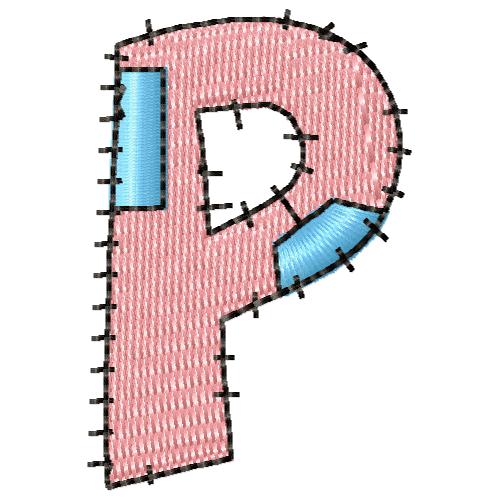 Patch Alphabet O P