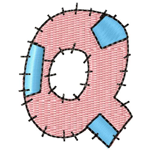 Patch Alphabet Q R