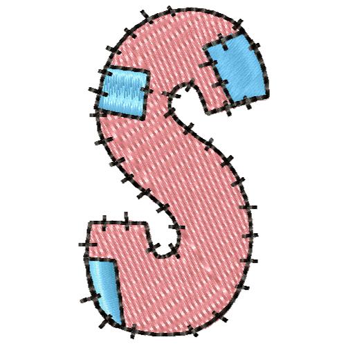 Patch Alphabet S T