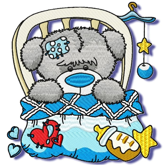 Patched Blue Bear