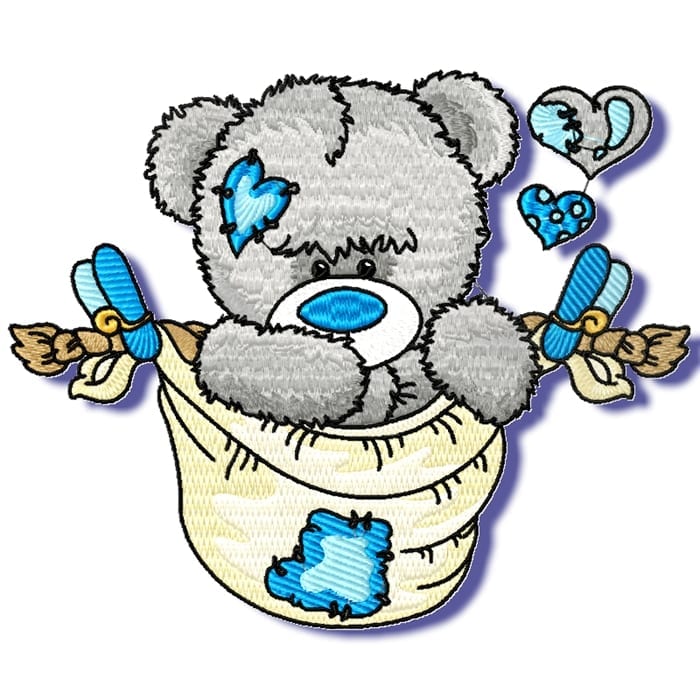 Patched Blue Bear